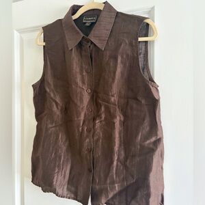 Louben II - Linen and Polyamide Sleeveless Top